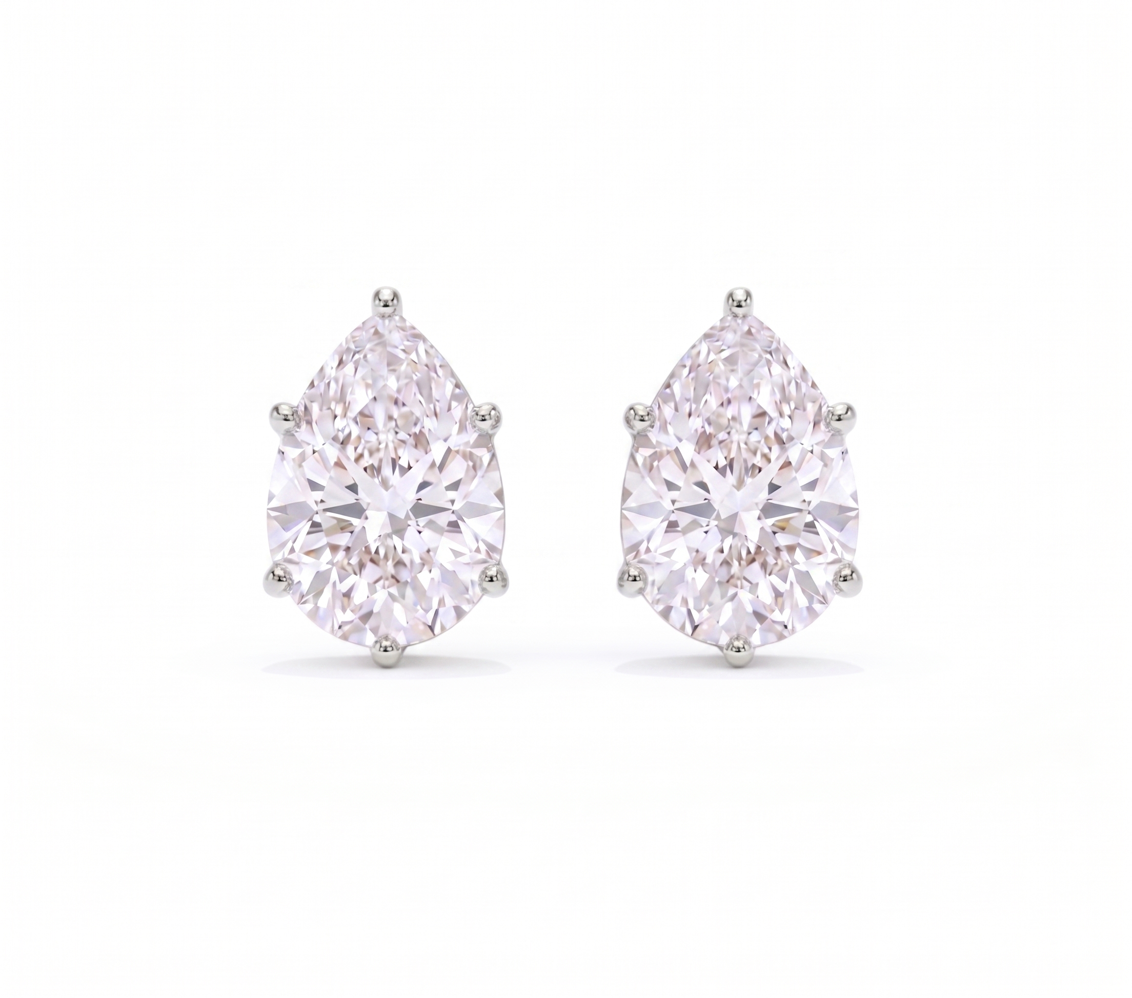 Pear studs - Crown setting
