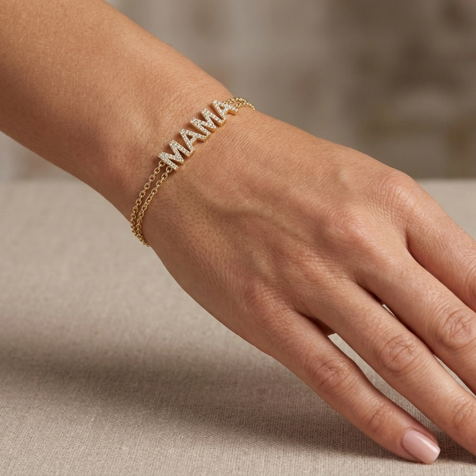 MAMA Double Chain Bracelet