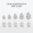 Oval Studs - Martini Setting