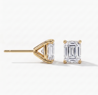 Emerald Studs - Martini Setting