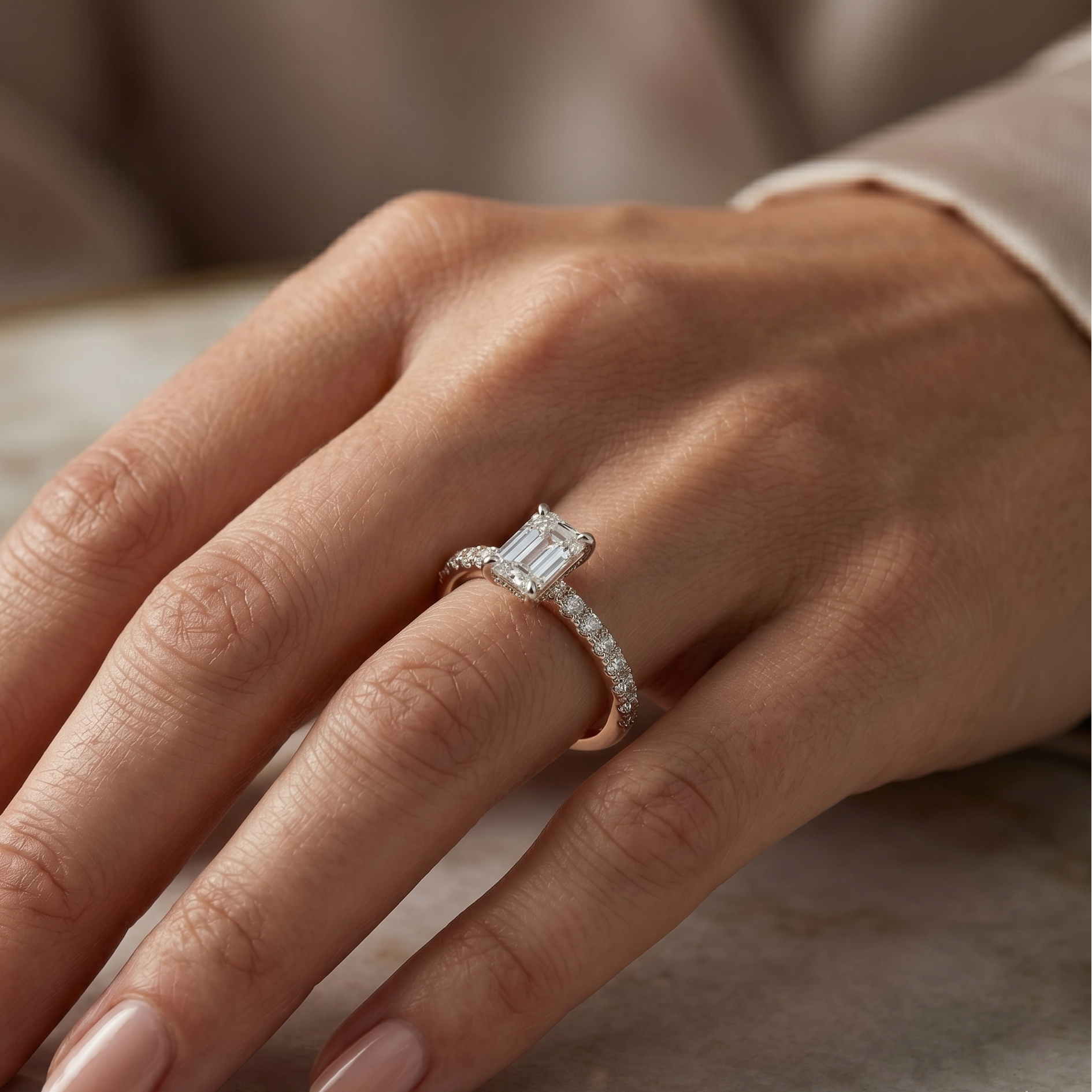 Elara Ring - Emerald 0.5ct