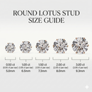 Round solitaire studs - Lotus setting