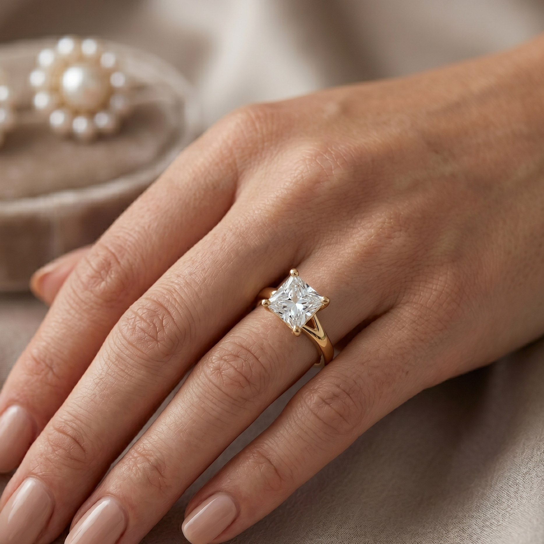 Split Band Ring- Princess 1ct