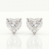 Heart Studs - Martini Setting