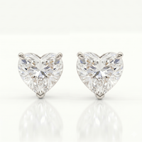 Heart Studs - Martini Setting