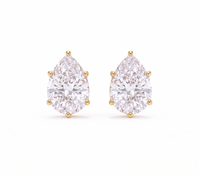 Pear studs - Crown setting