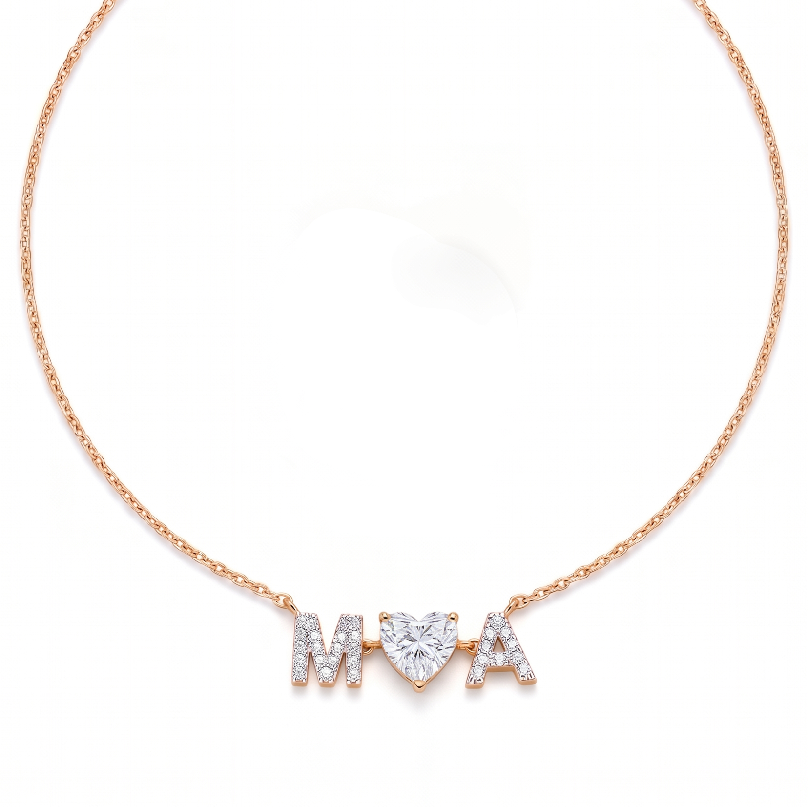 "MA" Heart Necklace