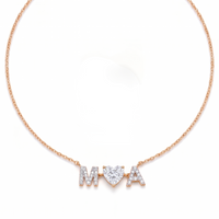 "MA" Heart Necklace
