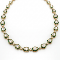 Meenakari Polki Teardrop Necklace