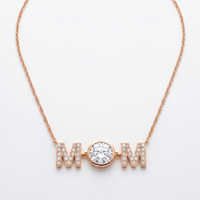 MOM Initial Necklace