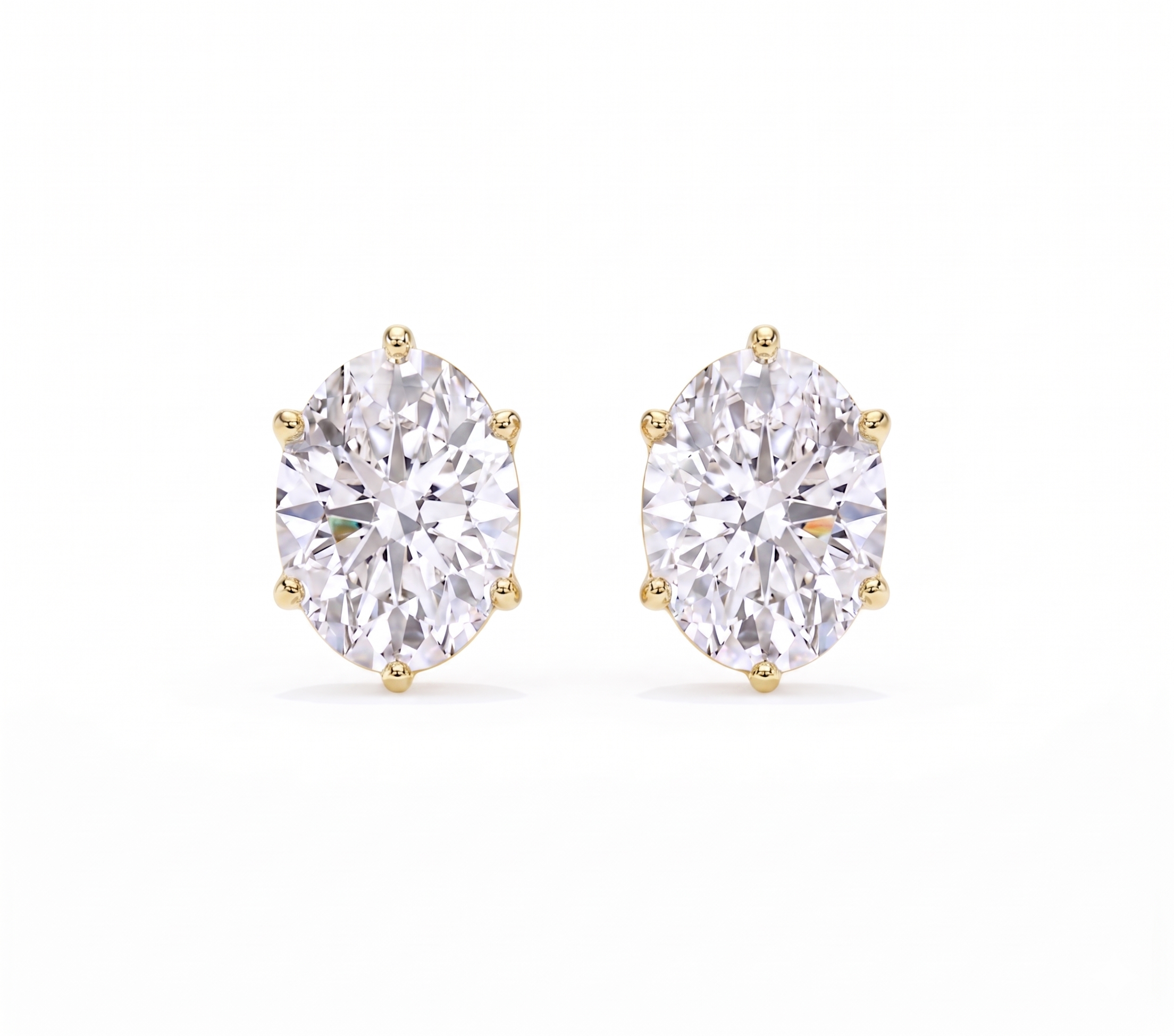 Oval studs - Crown setting