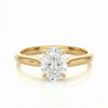 Classic solitaire ring - Oval 1ct