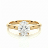 Classic solitaire ring - Oval 1ct