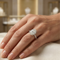Oval Halo Ring - 1.5ct