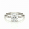 Classic solitaire ring - Oval 1ct