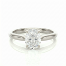 Classic solitaire ring - Oval 1ct