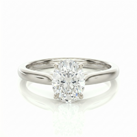 Classic solitaire ring - Oval 1ct