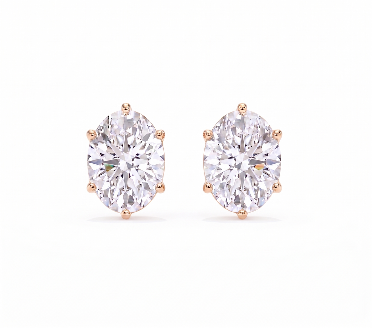 0.5ct each / 9 kt / Rose Gold