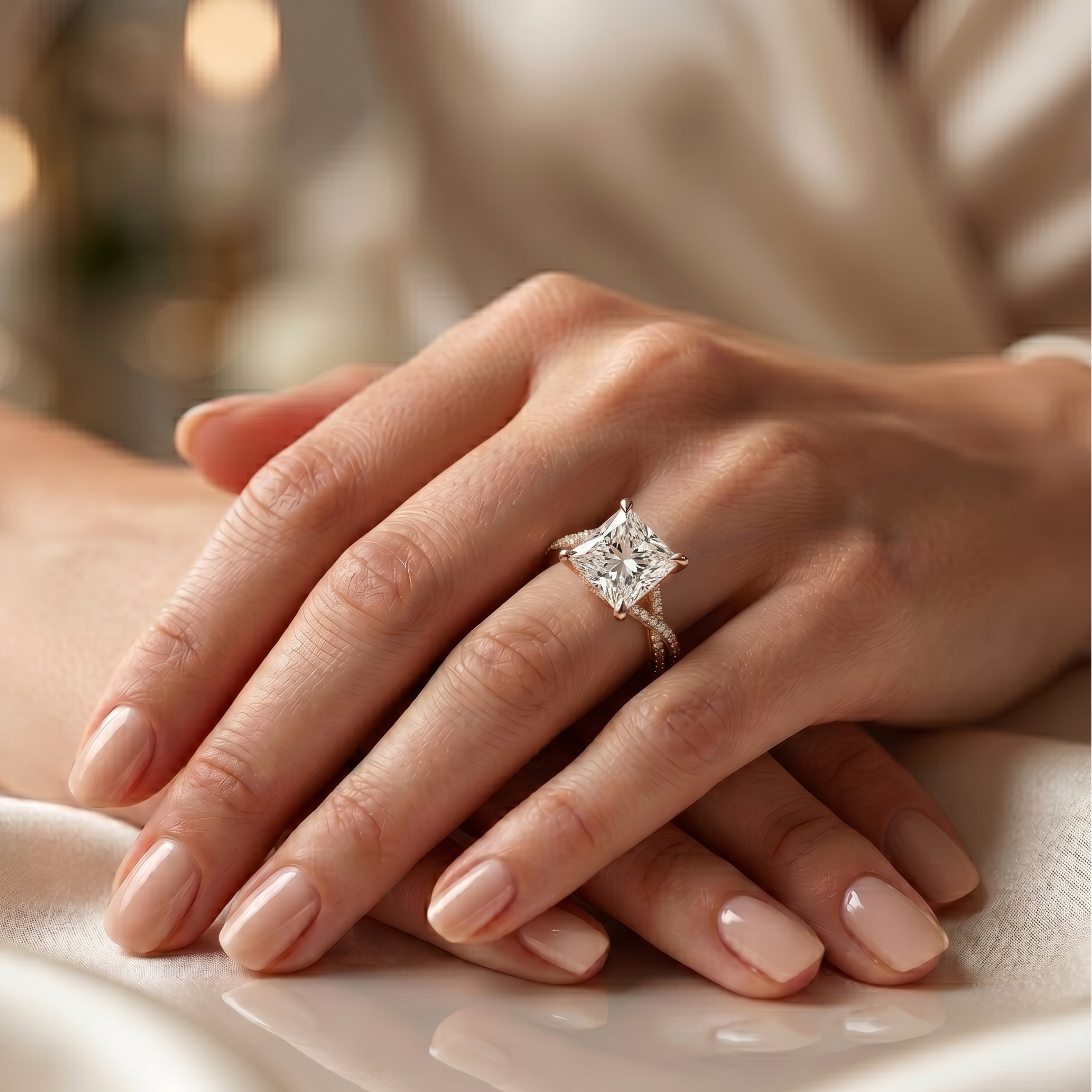 Twist Solitaire Ring - Princess 1ct