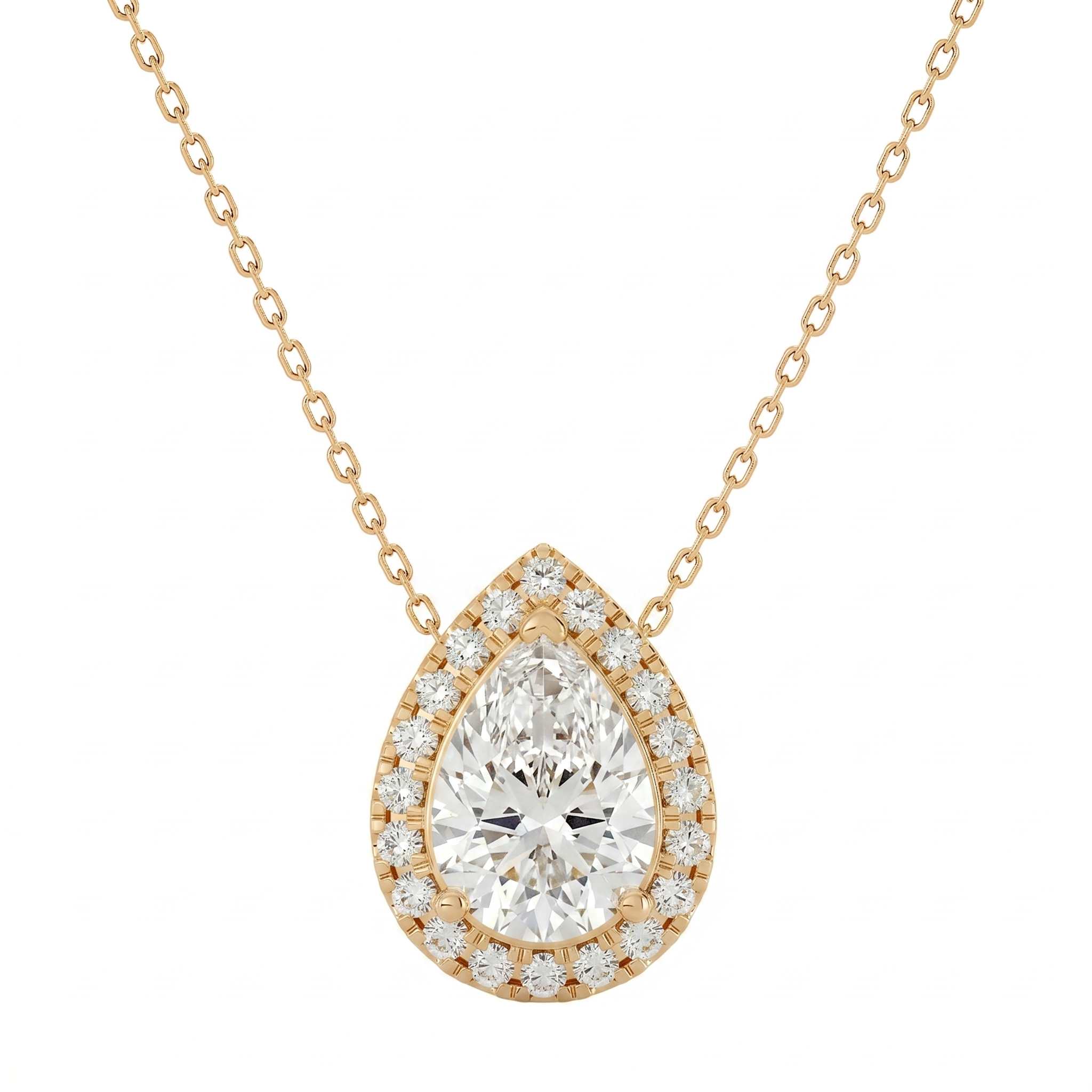Halo Solitaire Pendant