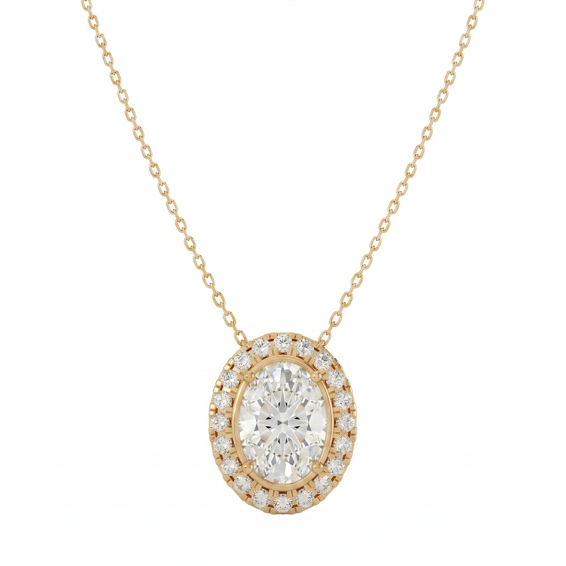 Halo Solitaire Pendant