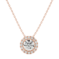 Halo Solitaire Pendant