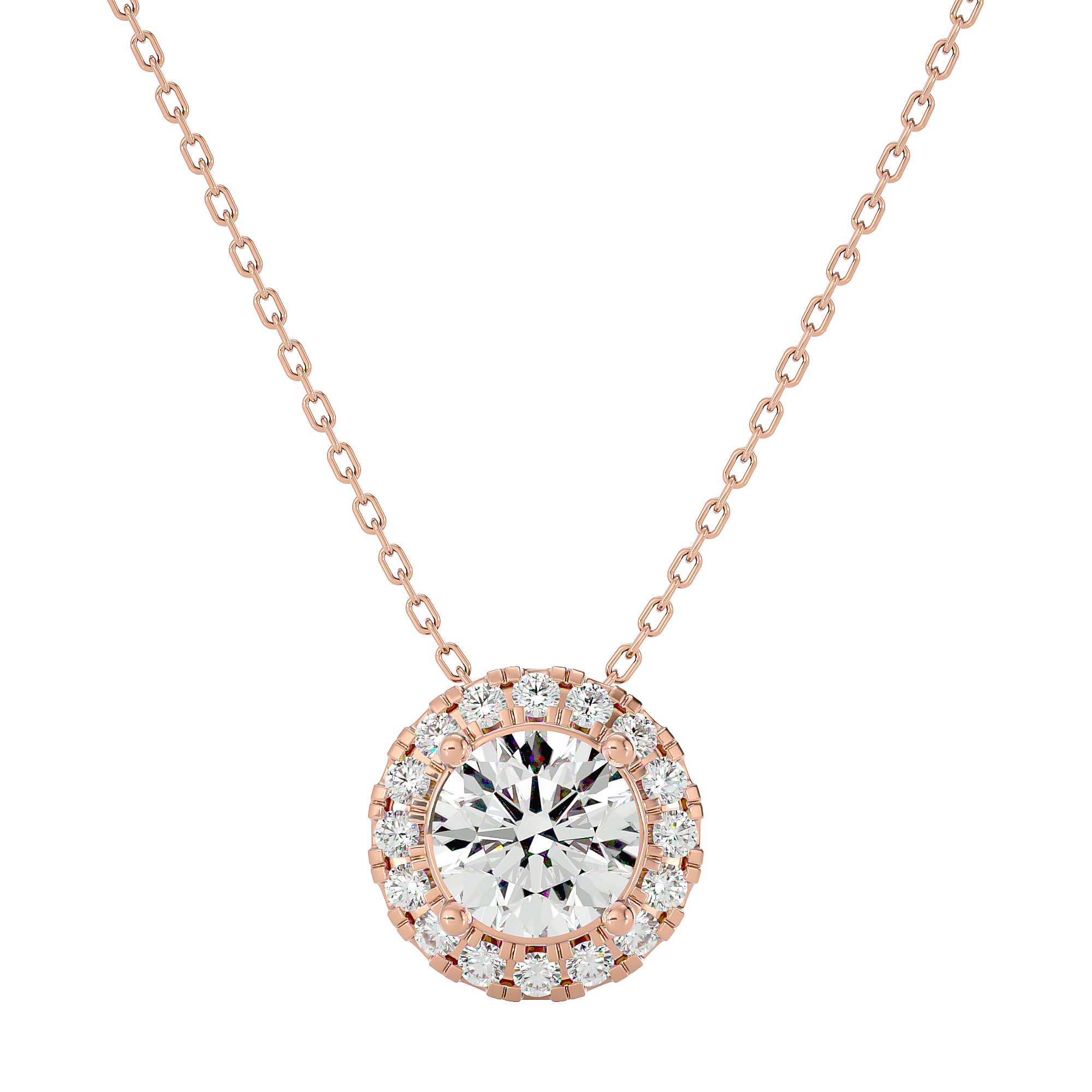 Halo Solitaire Pendant