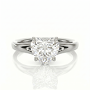 Split Band Ring - Heart 2ct