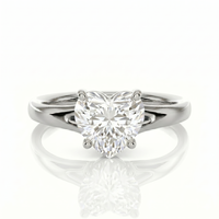 Split Band Ring - Heart 2ct