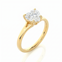 Split Band Ring - Heart 2ct