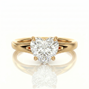 Split Band Ring - Heart 2ct