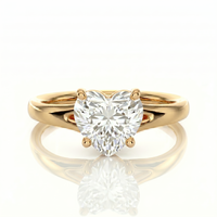 Split Band Ring - Heart 2ct