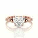 Split Band Ring - Heart 2ct