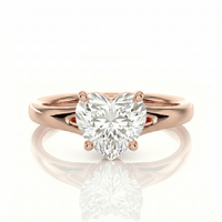 Split Band Ring - Heart 2ct
