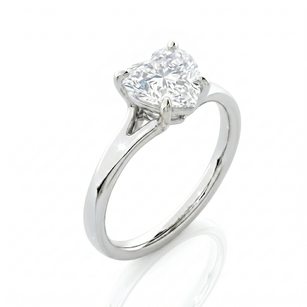Split Band Ring - Heart 2ct