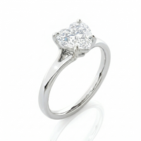 Split Band Ring - Heart 2ct