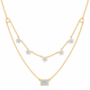 Fleur Emerald Diamond Layered Necklace
