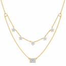 Fleur Emerald Diamond Layered Necklace