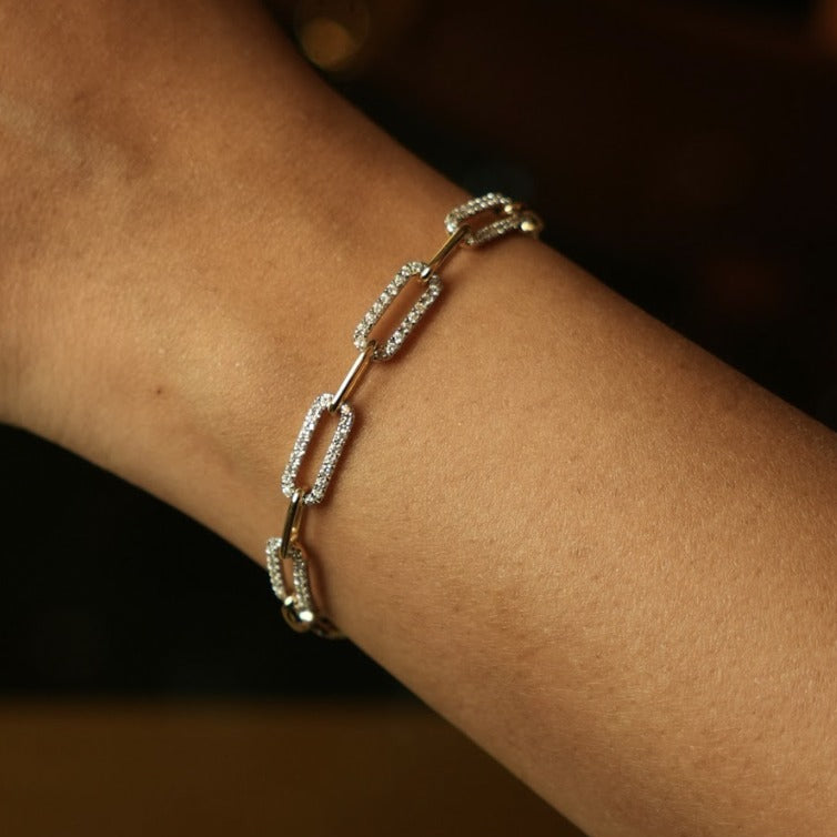 Diamond Chain Link Bracelet