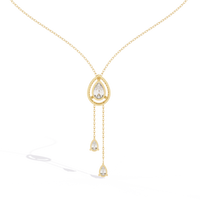 Raindrop Loop Necklace - 1.2 ct pear