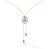 Raindrop Loop Necklace - 1.2 ct pear