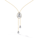 Raindrop Loop Necklace - 1.2 ct pear