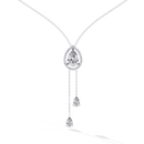 Raindrop Loop Necklace - 1.2 ct pear