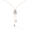 Raindrop Loop Necklace - 1.2 ct pear