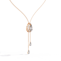 Raindrop Loop Necklace - 1.2 ct pear