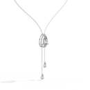 Raindrop Loop Necklace - 1.2 ct pear