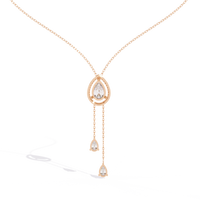 Raindrop Loop Necklace - 1.2 ct pear