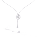 Raindrop Loop Necklace - 1.2 ct pear