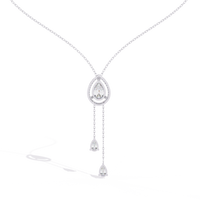 Raindrop Loop Necklace - 1.2 ct pear