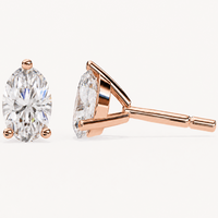 Oval Studs - Martini Setting